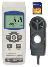 Lutron EM 9300SD VANE ANEMOMETER + Temp - Taiwan Make