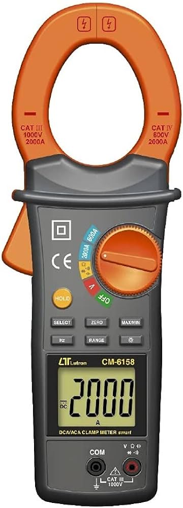 Lutron CM-6155F DCA/ACA CLAMP METER, Smart, 1,000 A