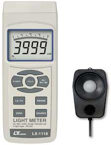Lutron Lx-1118 LIGHT METER, 4 light type, bar graph display, wide range